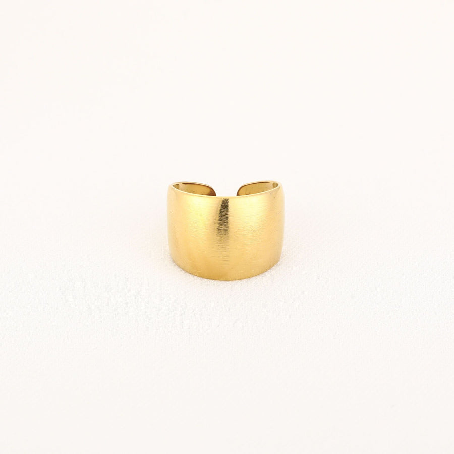 Brede open ring – goudkleurig