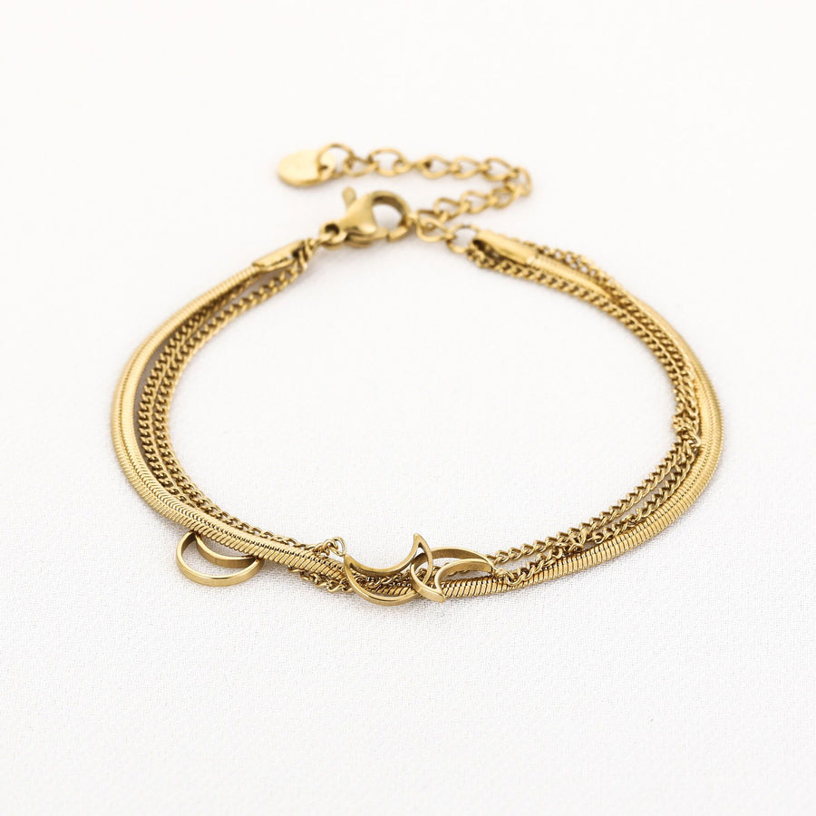 Armband met maantjes – goudkleurig