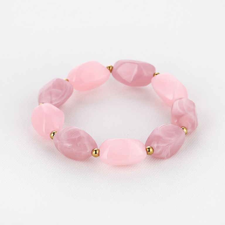 Kralenarmband met facetkralen – roze