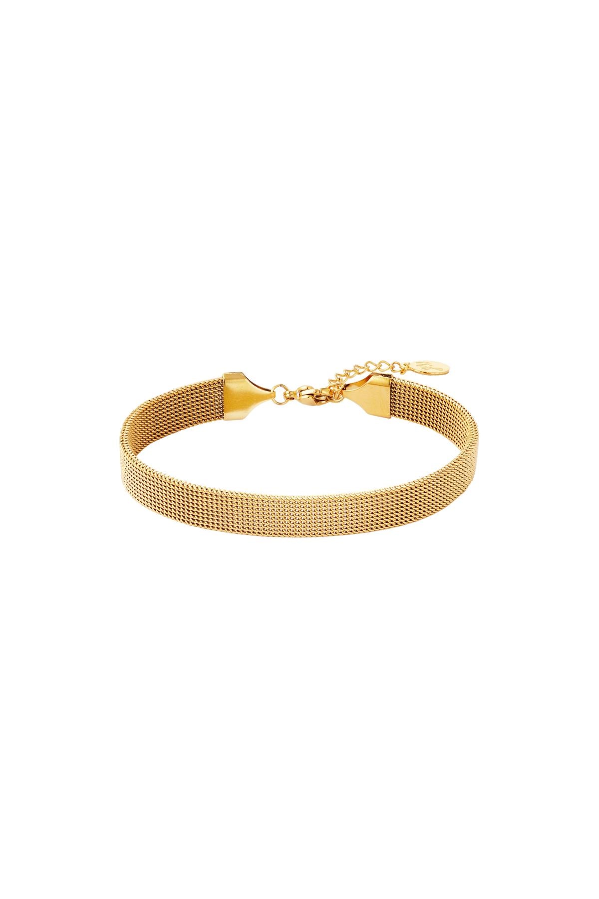 Roestvrijstalen schakelarmband – Goud