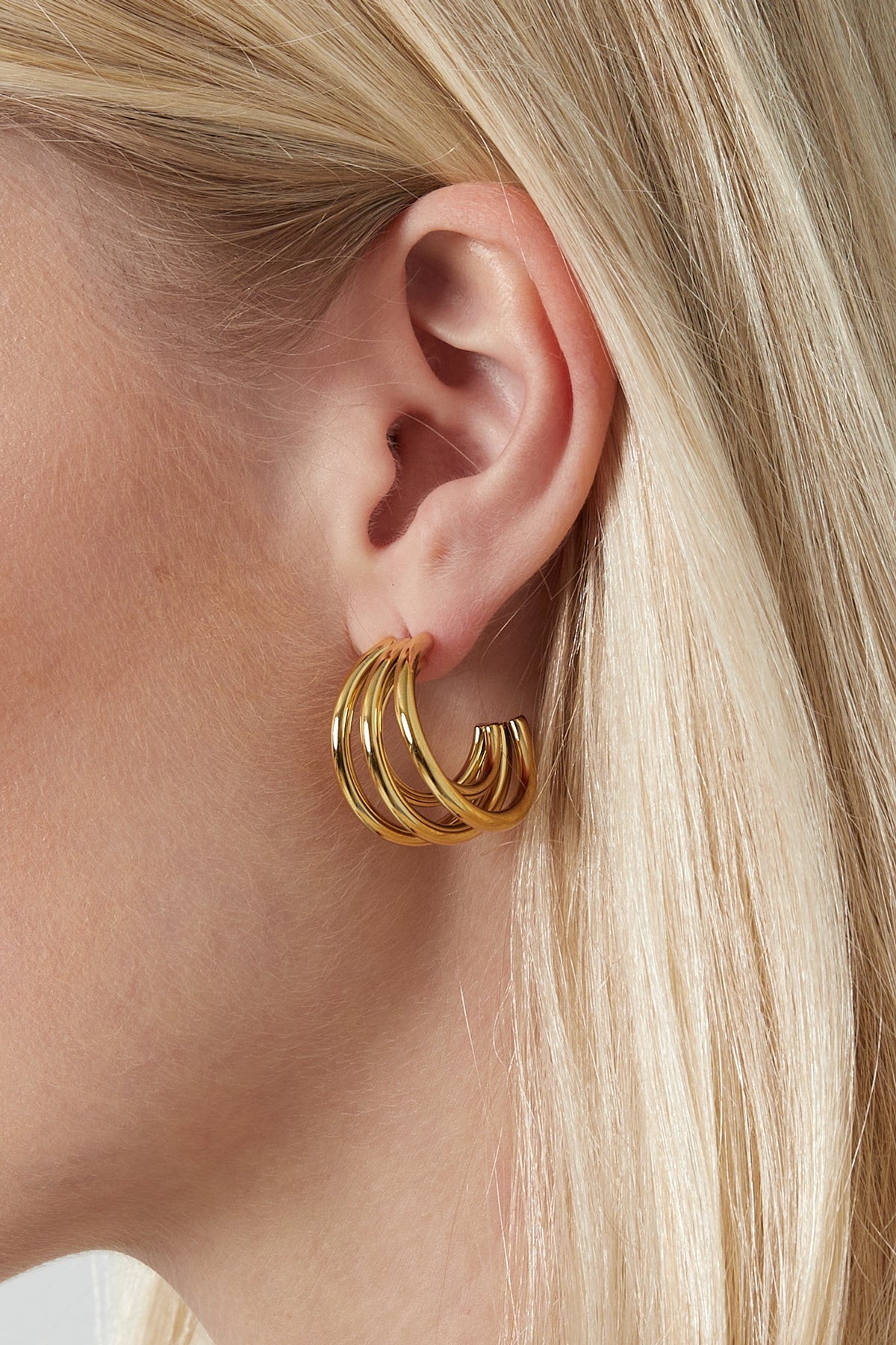 Double Twisted Love oorbellen – Goud